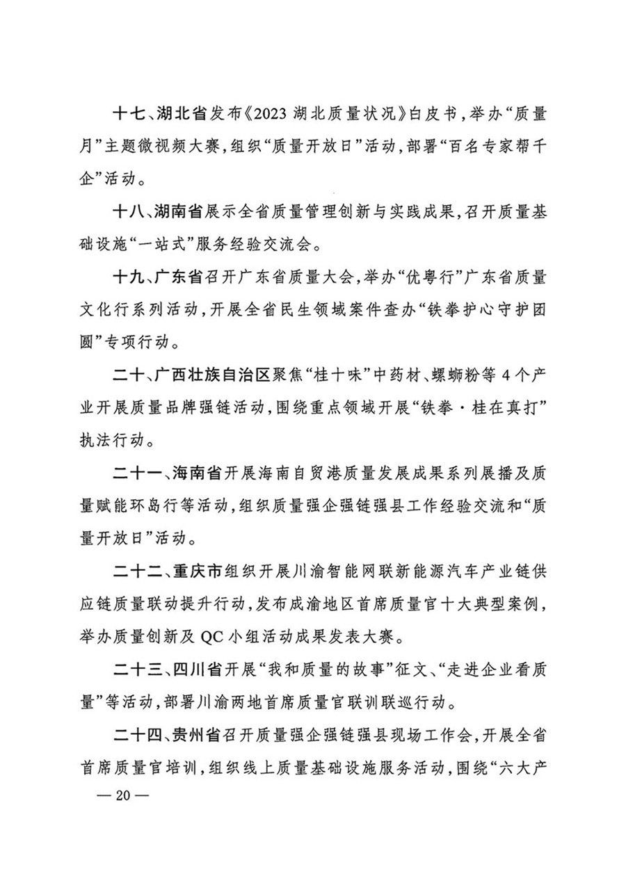 中國(guó)質(zhì)量檢驗(yàn)協(xié)會(huì)關(guān)于轉(zhuǎn)發(fā)《關(guān)于開(kāi)展2024年全國(guó)&ldquo;質(zhì)量月&rdquo;活動(dòng)的通知》的函（質(zhì)檢協(xié)函〔2024〕116號(hào)）